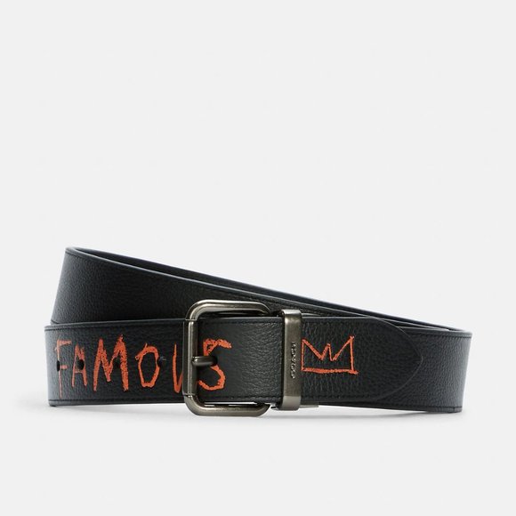 Coach x Jean-Michel Basquiat Black Belt with Orange Accents - Picture 2 of 8